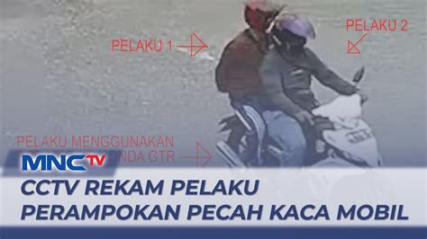 Detik Detik CCTV Rekam Pelaku Perampokan Pecah Kaca Mobil Di Kampar