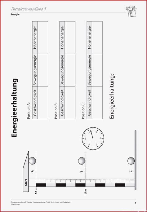 Sekundarstufe I Unterrichtsmaterial Physik Energie Kostenlose