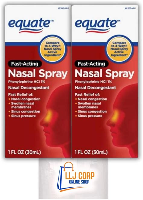 Amazon Equate 4 Way Nasal Spray Max Strength 1 Fluid Ounce Pack