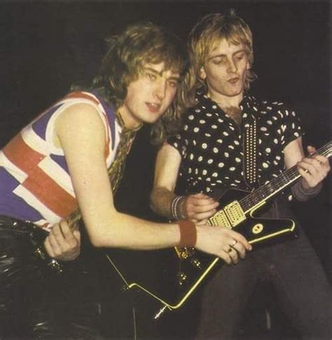 Joe Elliott And Phil Collen Performing On Def Leppards Pyromania Tour Def Leppard Joe Elliot