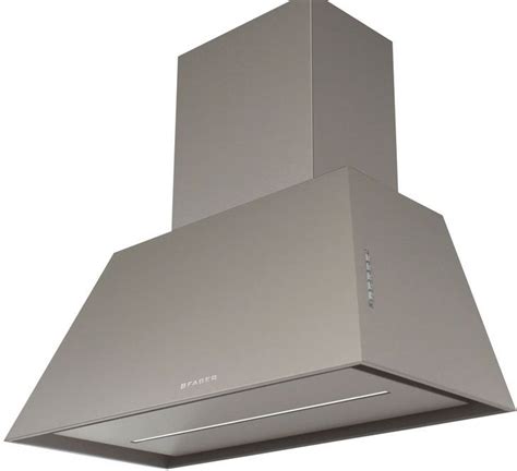 Faber 28 Wall Mount Chimney Style Range Hood Grey CHLO28GR600 Led