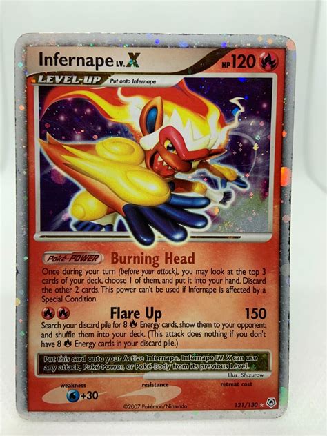 Infernape Lv X Holo Rare Diamond And Pearl Pokemon Card Ebay