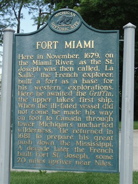 Fort Miami Now Called St Joseph Along Lake Michigan Historical