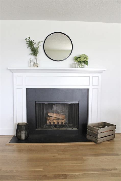 How To Paint A Ceramic Tile Fireplace For An Easy Update Allisa Jacobs