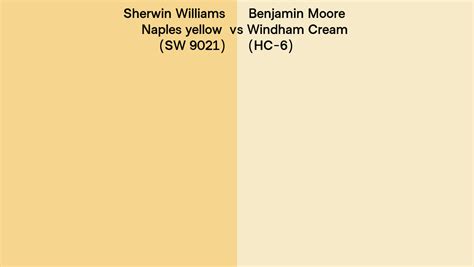 Sherwin Williams Naples Yellow Sw 9021 Vs Benjamin Moore Windham