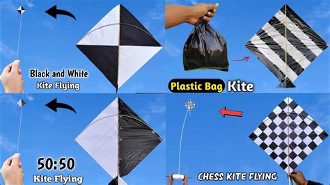 Black And White Kite Making How To Make Kite Patang Kaise Banate Hain