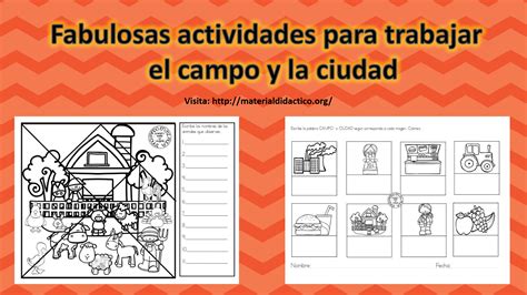 Fabulosas Actividades Para Trabajar El Campo Y La Ciudad Material