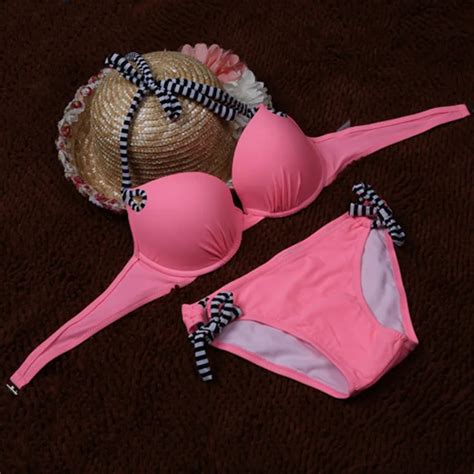 Womens Swimwear Hot Sexy Striped Beach Bikini Set Brazilian Swimsuit