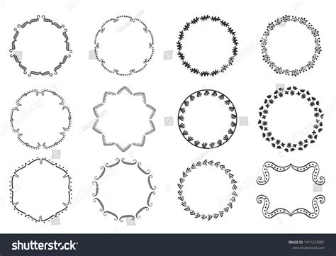 big set decorative hand drawn  stock vector royalty