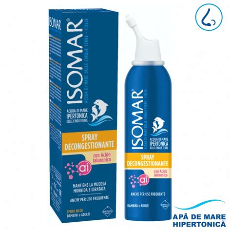 ISOMAR Spray Nazal Cu Efect Decongestionant Cu Apa De Mare