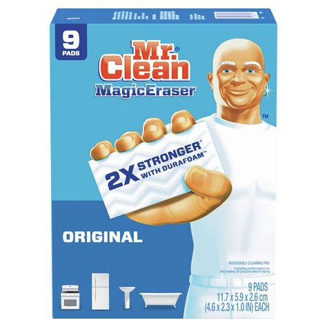 Mr Clean Magic Eraser Original Cleaning Pads With Durafoam 9 Count