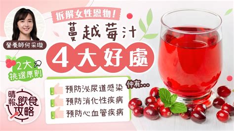 飲食攻略｜拆解女性恩物蔓越莓汁4大好處 營養師教2大挑選原則 晴報 健康 飲食與運動 D230318