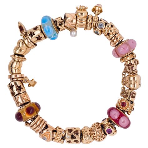 Pandora Moments Gold Clasp Classic Designer Charm Bracelet At 1stdibs