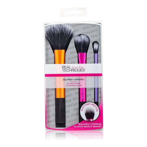 Real Techniques Duo Fiber Collection Brush Set Eshaistic Pk