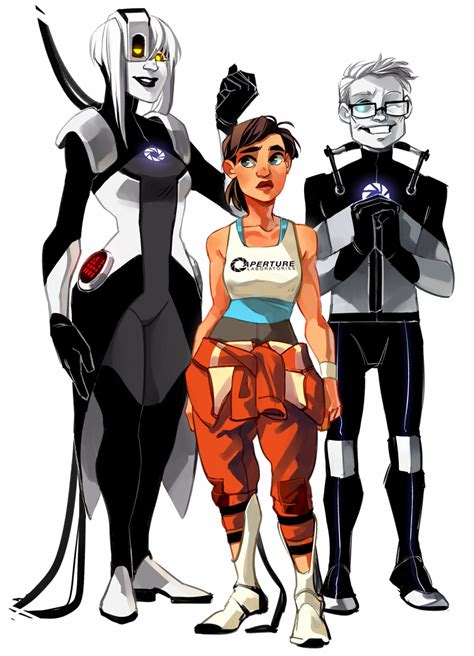 Portal Gijinka Chell Wheatley And Glados Portal Art Portal Game