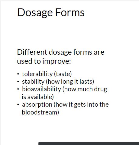 Solid Oral Dosage Forms Flashcards Quizlet