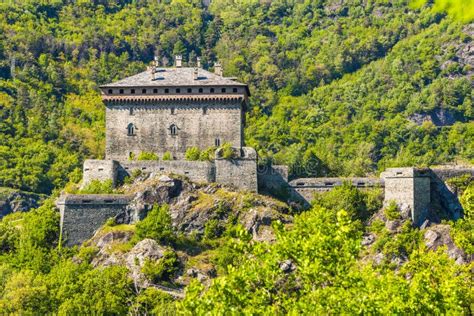 Château De Verres La Vallée D Aoste Italie Du Nord Image stock