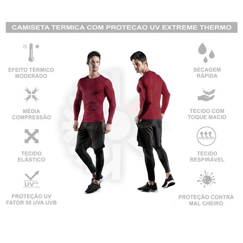 Camisa T Rmica Prote O Uv Extreme Thermo Segunda Pele Extreme Thermo