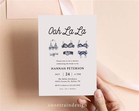 Ooh La La Lingerie Shower Invitation Template Lingerie Bridal Shower Invite Panty Paty