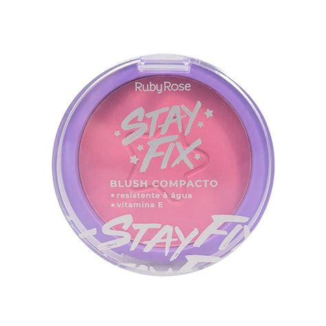 Blush Compacto Stay Fix Ruby Rose G Mais Vaidosa Blush Compacto