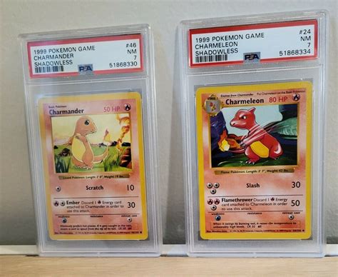 Mavin Psa Charmander And Charmeleon Shadowless Base Set