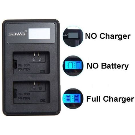 Lcd Dual Battery Charger Sony Np Fv Small