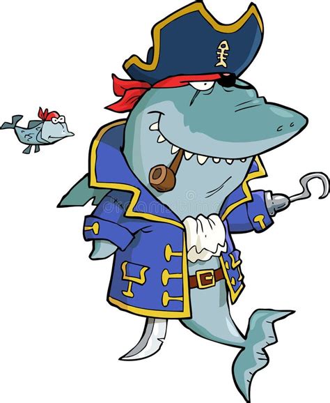 Shark Pirate Stock Vector Illustration Of Mascot Predatory 57620306