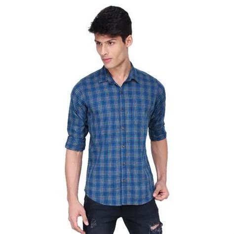 Blue Cotton Full Sleeve Shirt At Rs 470 In Ernakulam Id 20818641662