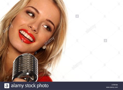 Beautiful Blonde Female Singer Stock Photos Beautiful Blonde Female Singer Stock Images Alamy