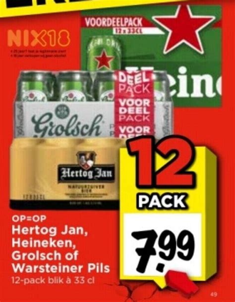 Hertog Jan Heineken Grolsch Of Warsteiner Pils Aanbieding Bij Vomar