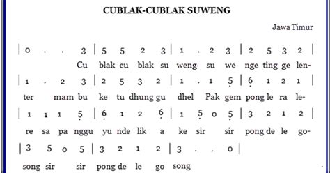 Tulislah Notasi Sebuah Lagu Yang Menggunakan Tangga Nada Pentatonis