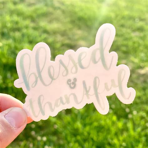 Blessed And Thankful Blessings Decal Etsy