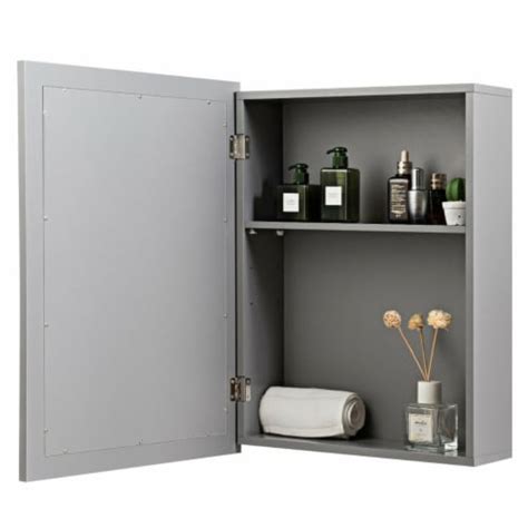 Mirrored Medicine Cabinet Wall Mounted Bathroom Storage Organizer W