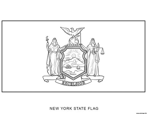 Coloriage New York Drapeau Etats Unis Dessin Etats-unis à imprimer