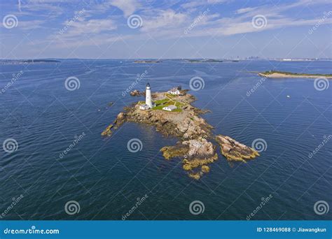 Boston Lighthouse in Boston Harbor, Massachusetts, USA Stock Photo ...