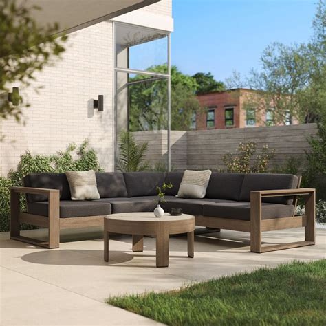 Portside Outdoor 3 Piece L Shaped Sectional 97 West Elm