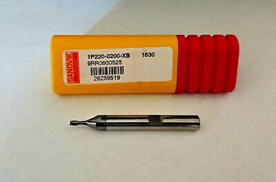 SANDVIK 2mm 1P220 0200 XB 1630 CoroMill Solid Carbide End Mill Heavy