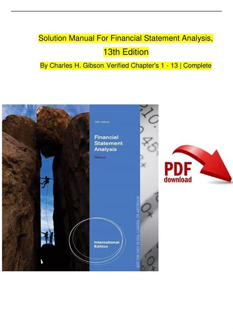 Solution Manual For Financial Statement Analysis, 13th Edition By