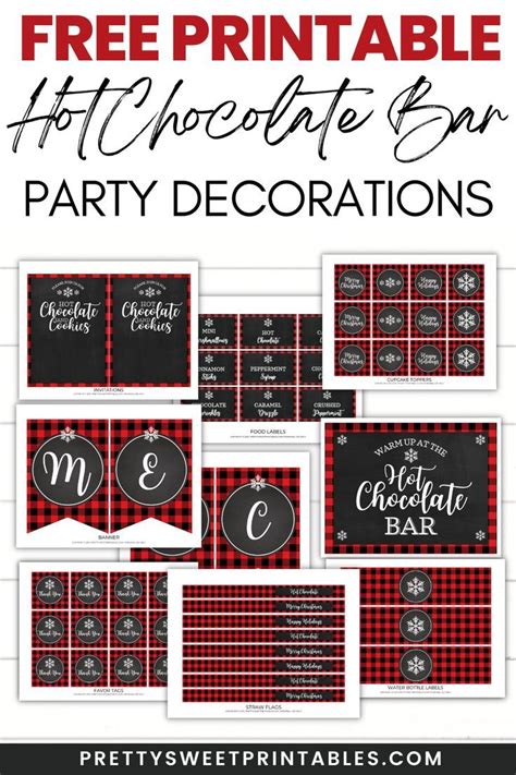 Free Hot Chocolate Bar Printables For Christmas Hot Chocolate Bar