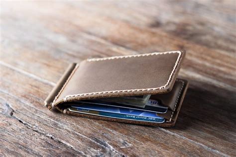 Leather Money Clip Wallet [Personalized] [Handmade]