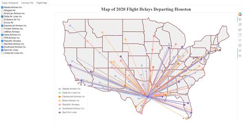 2020 Houston Flights Delay Dashboard - Yunpeng