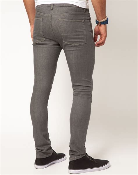 Lyst Asos Super Skinny Jeans In Gray For Men