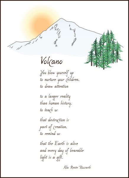 Volcano Poem Full Page Bear Blessings Soul Cards