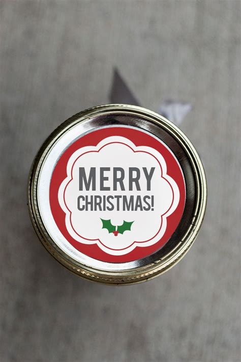 Printable Christmas Mason Jar Labels Etsy