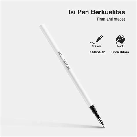 Jual Deli Nusign Gel Pen Pulpen Gel Putar 0 5mm Tinta Hitam 3 Warna