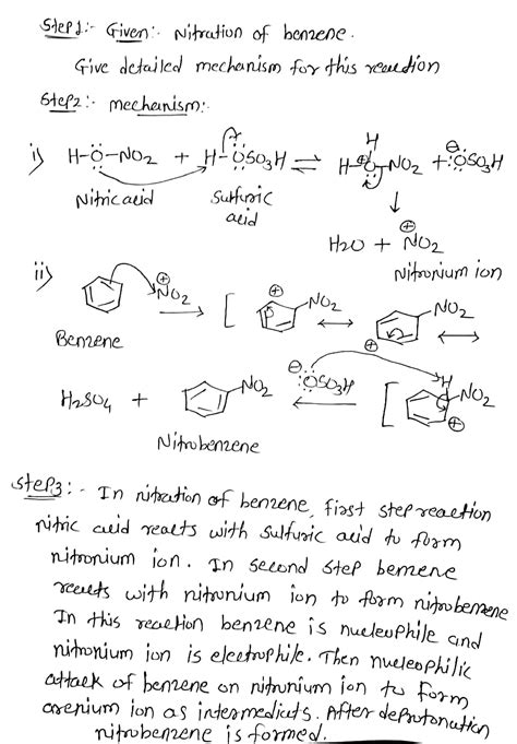 Solved Propose A Detailed Mechanism For The Nitration Of Benzene