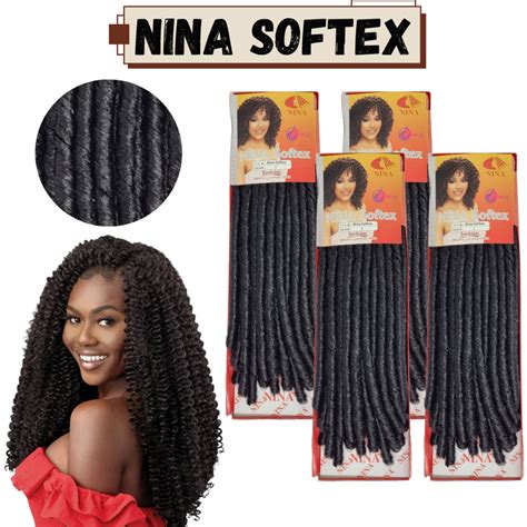 Kit Pacotes Cabelo Nina Softex Original Dread Crochet Braids Agulha