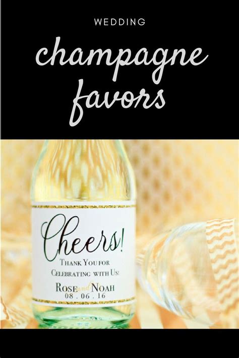 Mini Champagne Bottle Labels Wedding Personalized Wedding Etsy Champagne Wedding Favors