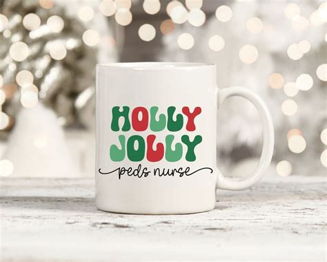 PEDS Nurse Christmas Mug Retro Pediatric Nurse Holiday Coffee Etsy UK