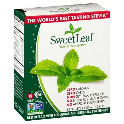 Sweetleaf 100 Natural Stevia Sweetener Packets Shop Sugar